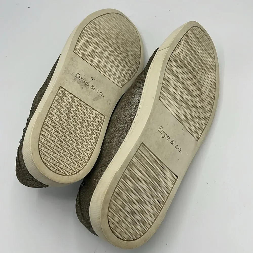 Frye & Co Victoria moto stud leather zip front sneaker